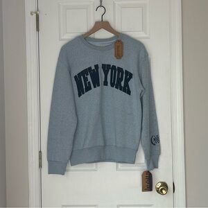 SOLD! New York Popular Varsity Letter Spellout Crewneck Sweatshirt Sweater, M